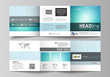 © Raevsky Lab - The abstract minimalistic vector illustration of the editable layout. Two creative covers design templates for square brochure. Futuristic high tech background, dig data technology concept.