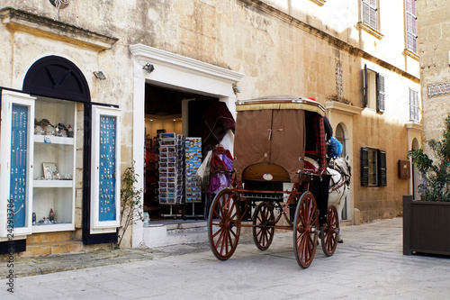 Foto Kutschfahrt für Touristen durch historische Altstadt von Mdina