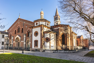 milan basilica of saint eustorgius (basilica of sant'eustorgio). basilica of saint eustorgius of ext