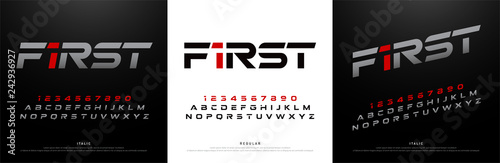 Fotografía sport modern alphabet fonts