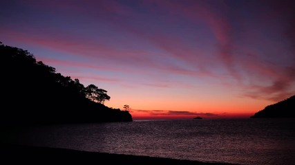 Wall Mural - Beautiful early morning at mediterranean sea coast in Turkey