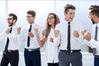 © ASDF - close up.happy business team standing together
