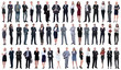 © ASDF - collage of young business people standing in a row.