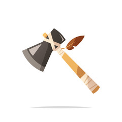 Poster - Native american axe vector isolated illustration