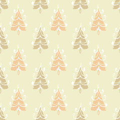 Fir trees seamless pattern.