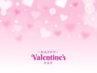 Sticker - Happy Valentine's Day background decorated with Blur heart shapes. Can be used as greeting card design.