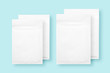 canvas print picture - White paper bubble envelopes, isolated