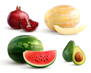 Sticker - Fruits Realistic Set