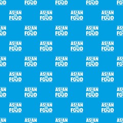 Asian food pattern vector seamless blue repeat for any use