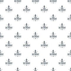 Poster - Process 3d printing pattern vector seamless repeat for any web design