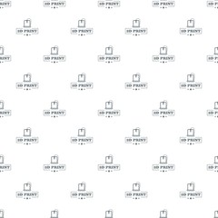Poster - Production 3d printing pattern vector seamless repeat for any web design