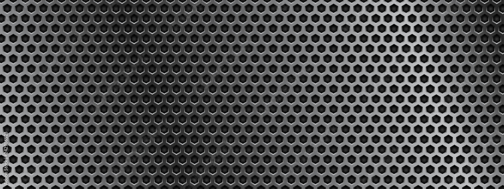 Metal perforated 3d texture - obrazy, fototapety, plakaty 