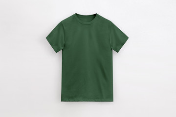 Solid Basic T-Shirt bottle green Man unbranded