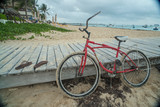 Fototapeta  - bicycle on the beach
