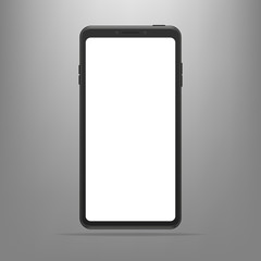 Poster - Black smartphone with white screen vector eps10. Vector illustration