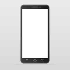 Poster - Black smartphone with white screen vector eps10. Vector illustration