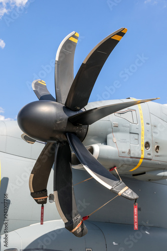 Valokuva Mondern transport airplane turboprop propellor engine