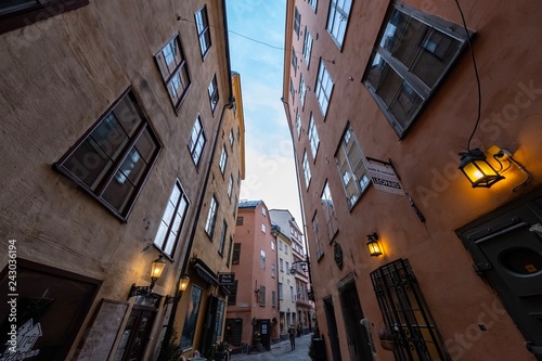 Fotografie, Obraz historische Altstadt von Gamla Stan in Stockholm, Schweden