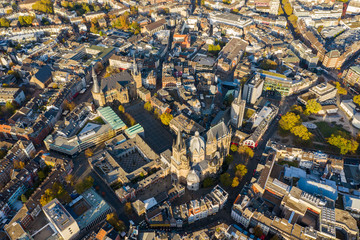 Fototapete - Aachen, Germany from above