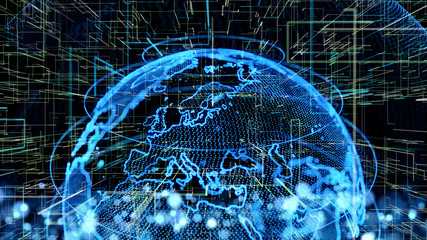 Poster - Global communication network concept.