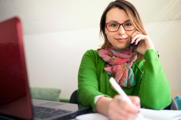 young woman in the office