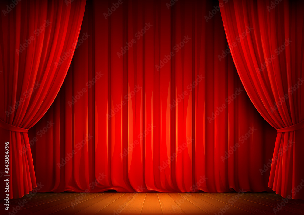 Stage Curtains - obrazy, fototapety, plakaty 