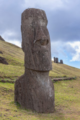 Wall Mural - Upper Body of a Moai Easter Island