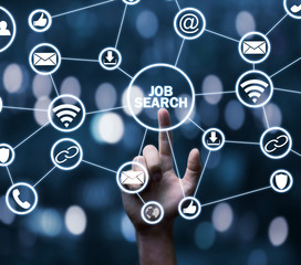Canvas Print - job search. business technology concept
