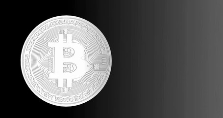 Poster - Bitcoin blockchain crypto currency digital encryption network for world money, alpha channel