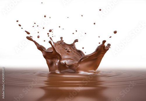 Dekoracja na wymiar  czekoladowa-korona-w-plynie-z-falami-na-czarno