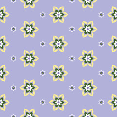 Wall Mural - Seamless repeating floral pattern