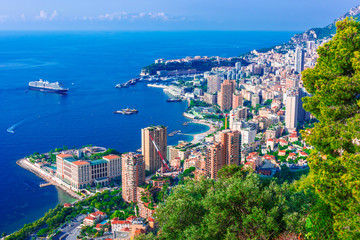 Wall Mural - View of the city of Monaco. French Riviera