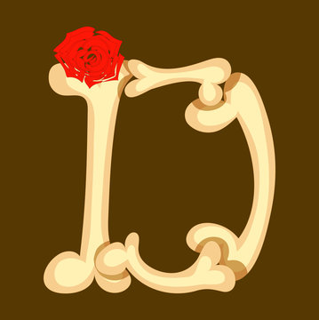 Capital beige font F letter of english alphabet