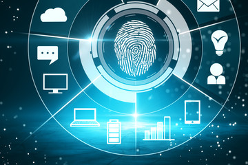 Aufkleber - Biometrics and access concept