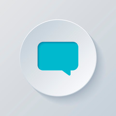 Poster - Simple text cloud. Cut circle with gray and blue layers. Paper s