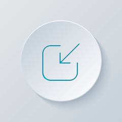 Poster - Share, login or download. Diagonal arrow into square. Cut circle