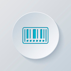 Poster - Barcode label icon. Circles instead of numbers. Cut circle with