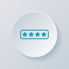 Poster - Pin code interface. Simple icon. Cut circle with gray and blue l