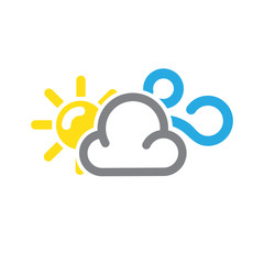 Fototapete - Waether icon on white background for graphic and web design, Modern simple vector sign. Internet concept. Trendy symbol for website design web button or mobile app