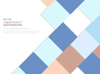 Poster - colorful business color tone square pattern cover on white background.
