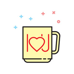 Poster - Valentines drink icon on white background for graphic and web design, Modern simple vector sign. Internet concept. Trendy symbol for website design web button or mobile