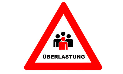 Poster - Überlastung Warnschild