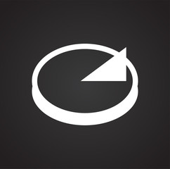 Poster - Time icon on black background for graphic and web design, Modern simple vector sign. Internet concept. Trendy symbol for website design web button or mobile app