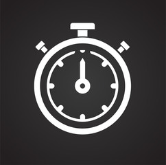 Poster - Time icon on black background for graphic and web design, Modern simple vector sign. Internet concept. Trendy symbol for website design web button or mobile app