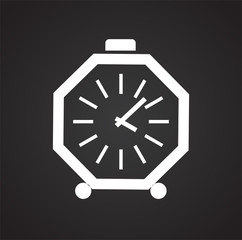 Poster - Time icon on black background for graphic and web design, Modern simple vector sign. Internet concept. Trendy symbol for website design web button or mobile app