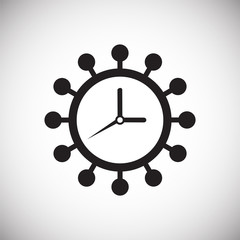 Poster - Time icon on white background for graphic and web design, Modern simple vector sign. Internet concept. Trendy symbol for website design web button or mobile app