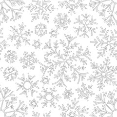 Canvas Print - Christmas pattern from snowflakes