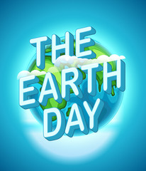 Poster - Happy Earth Day. World environment day vector concept