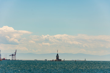 Wall Mural - The famous The Maiden's Tower looking from the distance