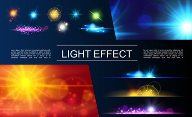 Sticker - Realistic Light Elements Concept